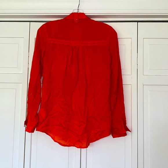 Bright orange button down - Picture 2 of 2